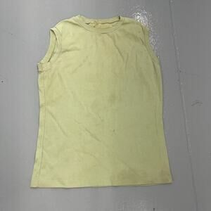 Vintage 60s Lime Green Blank Cotton Tank Top